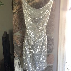 Revamped slinky sequin dress Small.